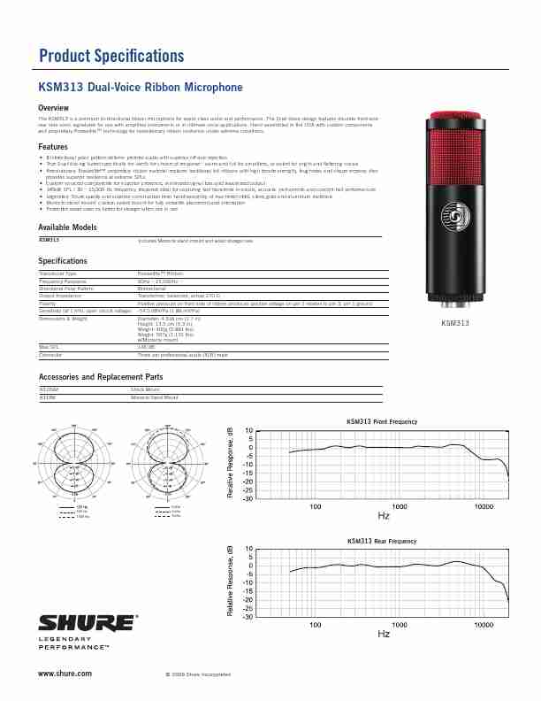 Shure Headphones ksm313-page_pdf